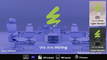 We Are Hiring Logo Stings template preview