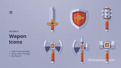 Weapon Asset Elements template preview