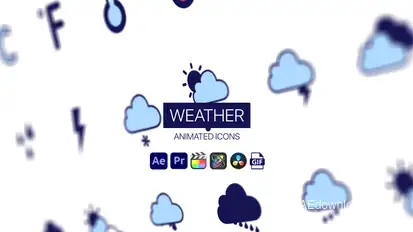 Weather Animated Icons Elements template preview