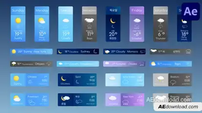 Weather Bars for After Effects Titles template preview