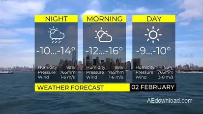 Weather forecast broadcast-packages template preview