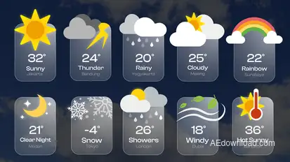 Weather Forecast broadcast-packages template preview