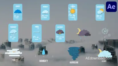Weather Forecast Titles for After Effects Titles template preview