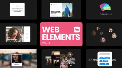 Web Elements 04 for After Effects Elements template preview