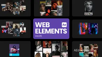 Web Elements 05 for After Effects Elements template preview
