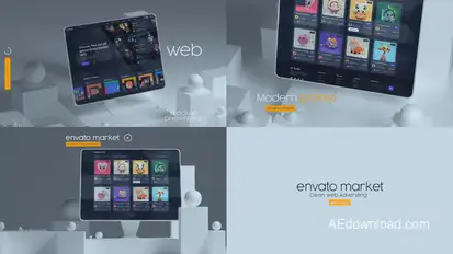 Web Mock-Up Presentation Product Promo template preview