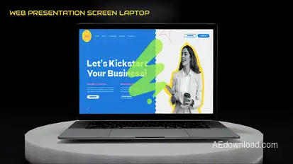 Web Presentation Screen Laptop Product Promo template preview