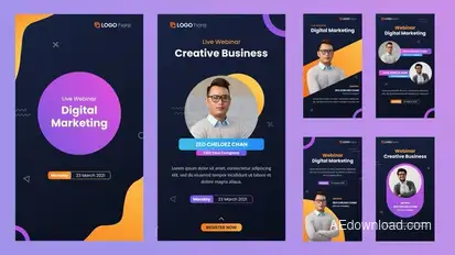 Webinar Instagram Story broadcast-packages template preview