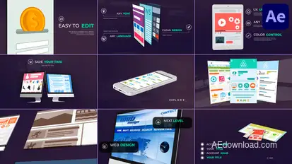 Website Presentation Pack for After Effects Product Promo template preview