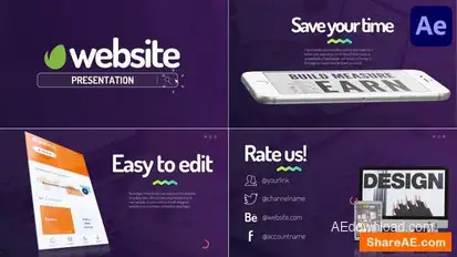 Website Promo Presentation for After Effects Openers template preview