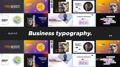 Website Promo Typography v2 Video Displays template preview