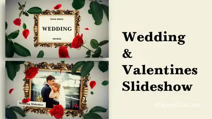 Wedding & Valentines Slideshow Video Displays template preview
