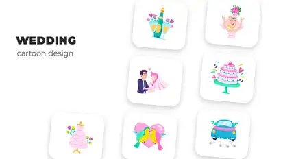 Wedding - Cartoon Design Elements template preview