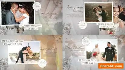 Wedding Album Slideshow Openers template preview