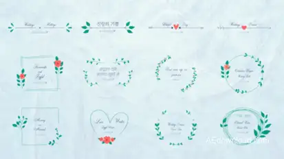 Wedding And Holidays Animations for After Effects Titles template preview