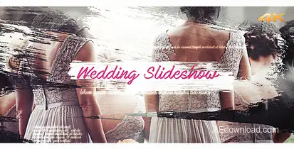 Wedding Brush Slideshow Video Displays template preview