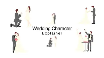 Wedding Character Explainer Elements template preview