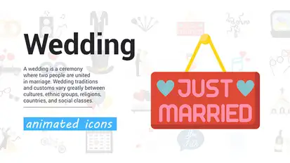 Wedding Icons Elements template preview