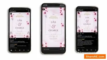 Wedding Instagram Post || Wedding Invitation Intro Openers template preview