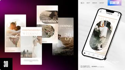 Wedding Instagram Stories Video Displays template preview