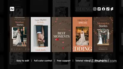 Wedding Instagram Stories Product Promo template preview