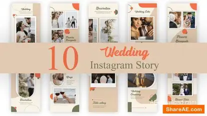 Videohive Wedding Instagram Stories Pack Video Displays template preview
