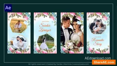 Wedding Instagram Story Openers template preview