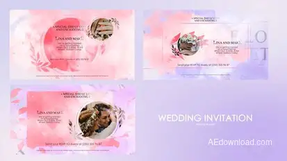 Wedding Invitation Video Displays template preview