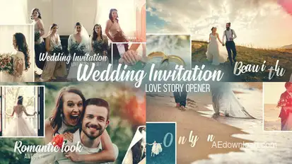 Wedding Invitation - Slideshow Opener Video Displays template preview