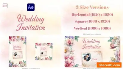Wedding Invitation For After Effects Openers template preview