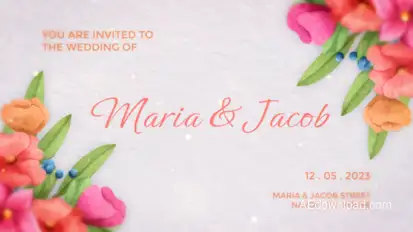 Wedding Invitation Intro Video Displays template preview