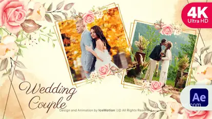 Wedding Invitation Slideshow 4K Video Displays template preview