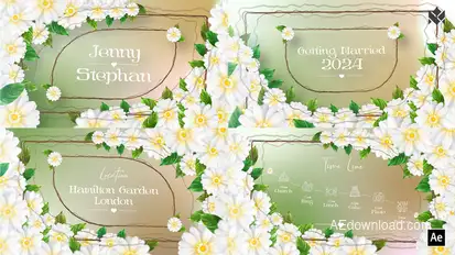 Wedding Invitation v01 Titles template preview