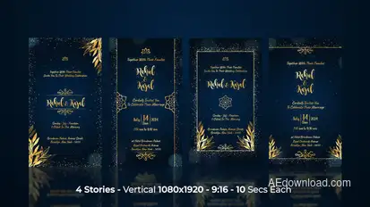 Wedding Invitation Vertical Instagram Stories Openers template preview