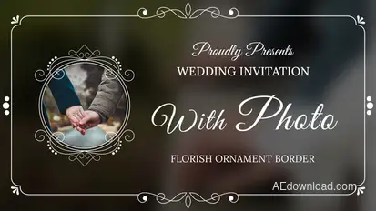 Wedding Invitation with Photo Elements template preview