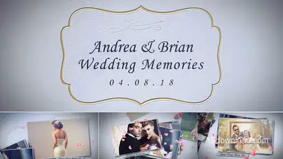 Wedding Memories Video Displays template preview