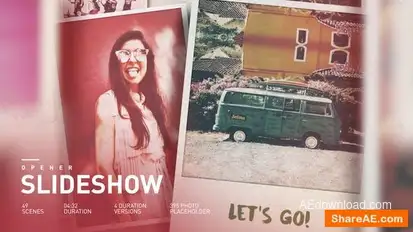 Emotional Photo Slideshow Openers template preview