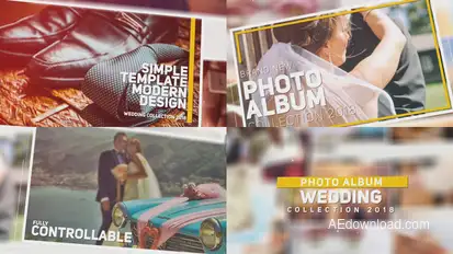 Wedding Photo Album Video Displays template preview