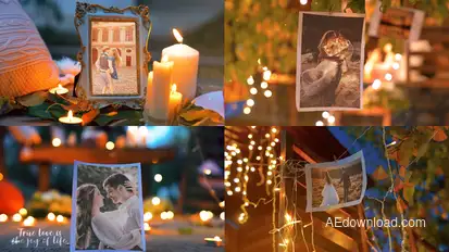 Wedding Photo Gallery -Autumn Night Garden Video Displays template preview