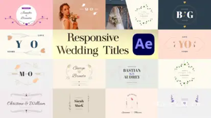 Wedding Responsive Titles Titles template preview