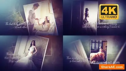 Wedding Romantic Photo Slideshow Openers template preview