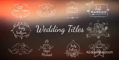 Wedding/Romantic Titles Titles template preview