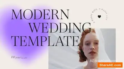 Romantic Wedding Slideshow Openers template preview