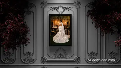 Wedding Slideshow in a Rococo style decor Video Displays template preview