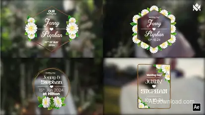 Wedding title V.04 Elements template preview