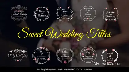 Wedding Titles Titles template preview