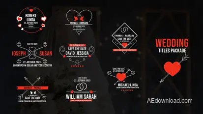 Wedding Titles Titles template preview