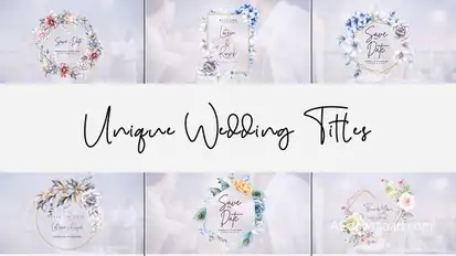 Wedding titles Video Displays template preview