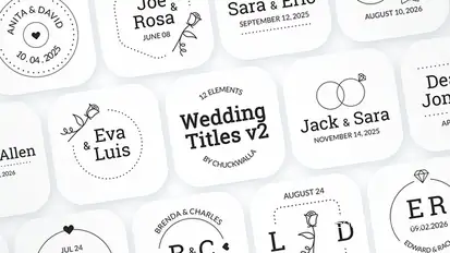 Wedding Titles v2 Titles template preview
