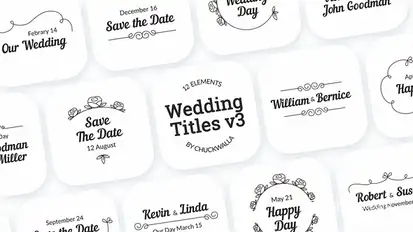 Wedding Titles v3 Titles template preview